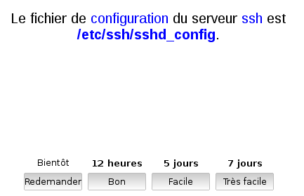 Réponse flashcard SSH